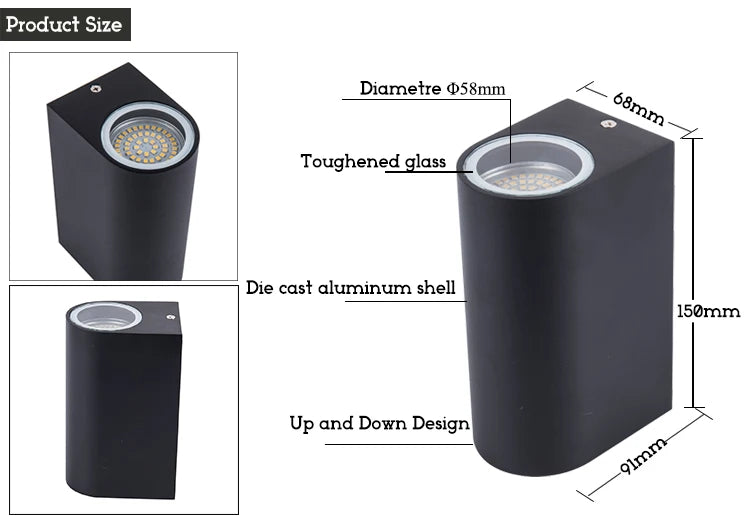 MODERN OUTDOOR DOUBLE SIDE WALL LIGHT