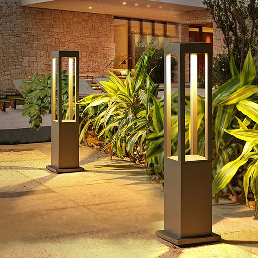 Modern Architectural Square LED Bollard Light