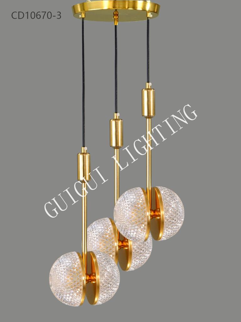 CRYSTAL SEMI GLOBE HANGING LIGHT