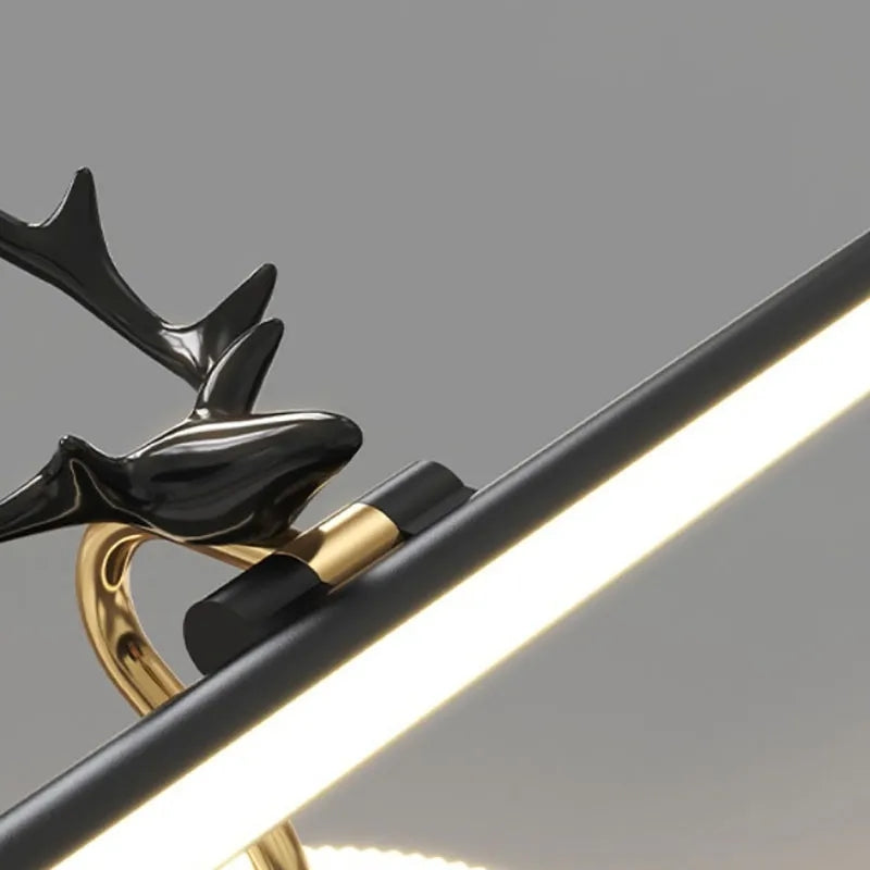 MODERN MIRROR LIGHT BLACK & GOLD SHADE