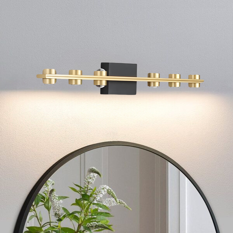 black and gold vanity light for bathroom
