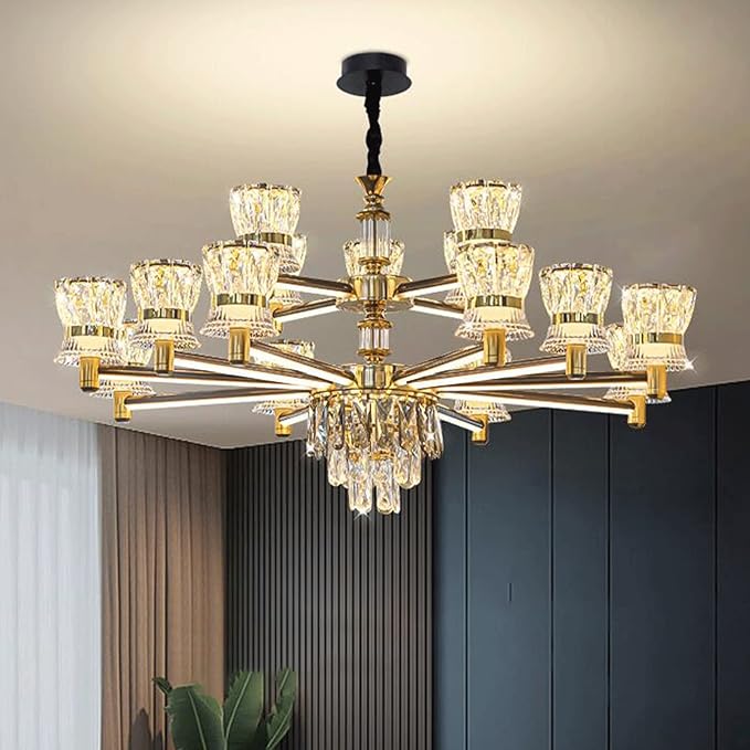 CRYSTAL GOLD CHANDELIER