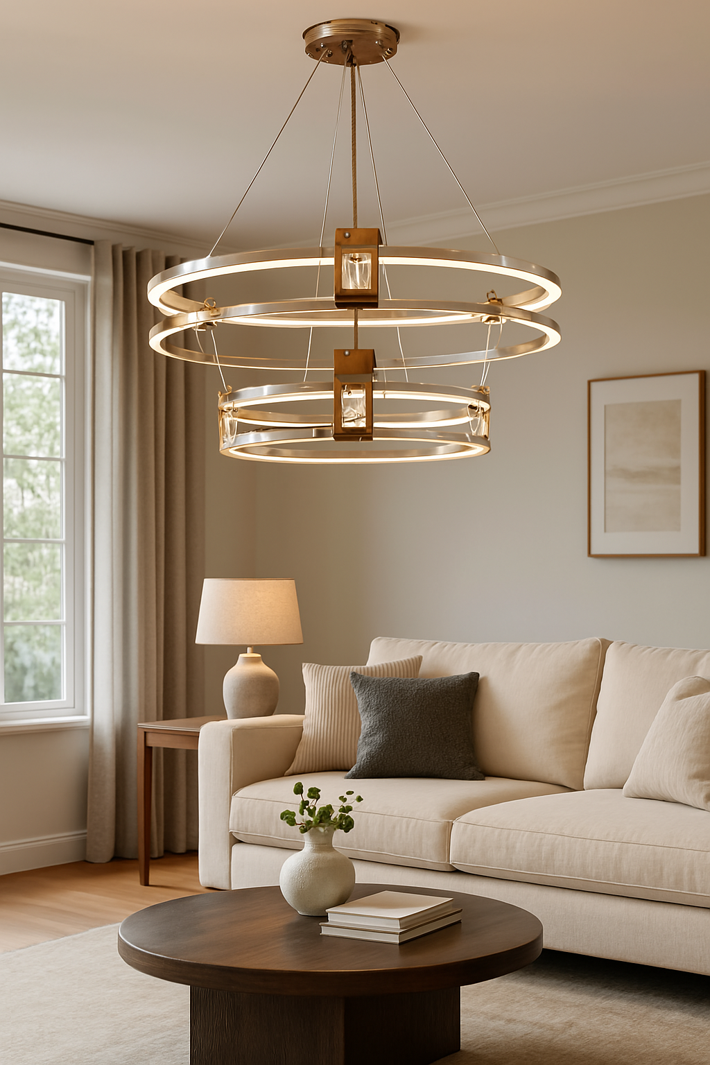 DOUBLE RING CHANDELIER