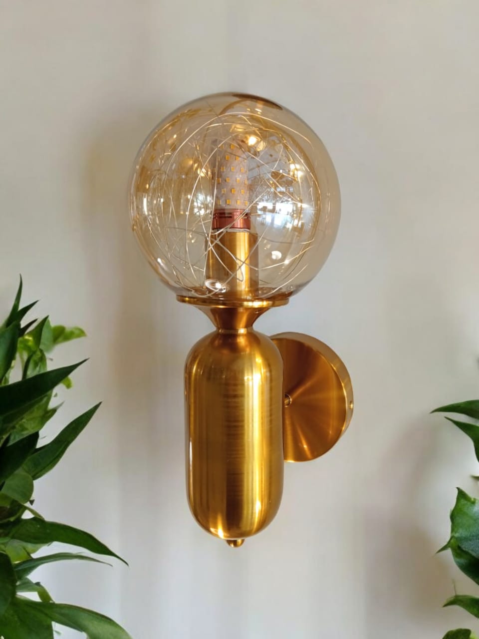 glass globe modern wall scone. Wall fixture