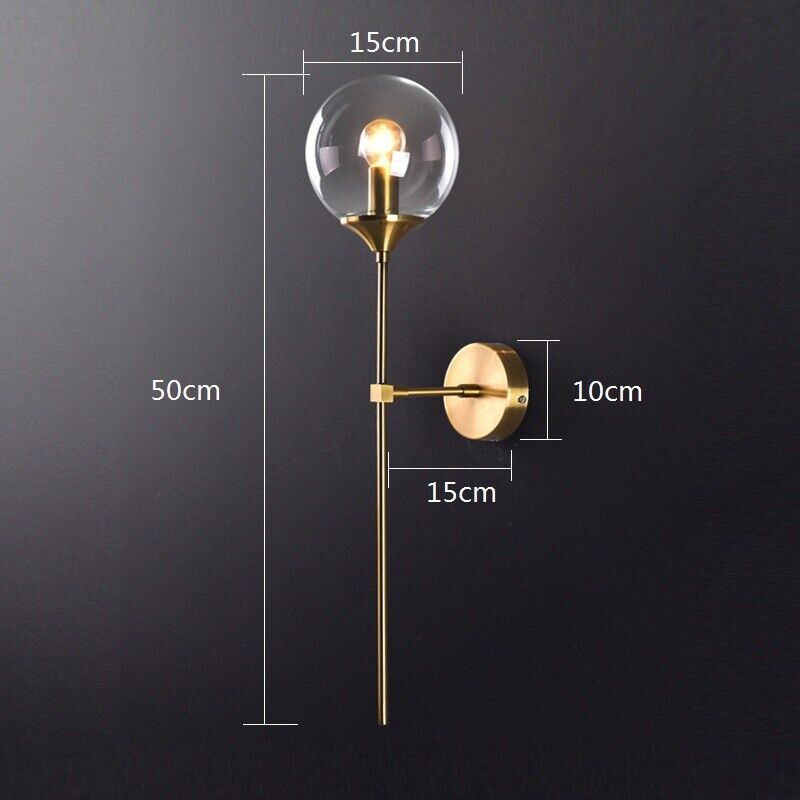 GLASS GLOBE WALL SCONCE