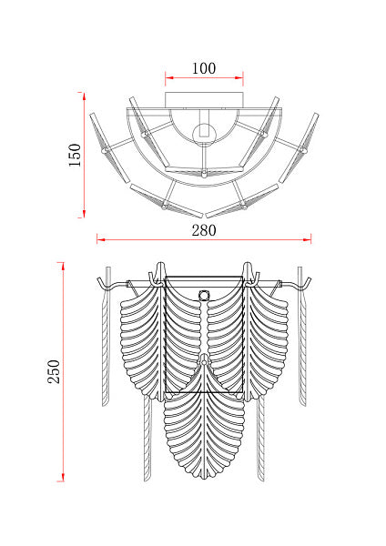 ELEGANT FEATHER WALL SCONCE WHITE & GOLD