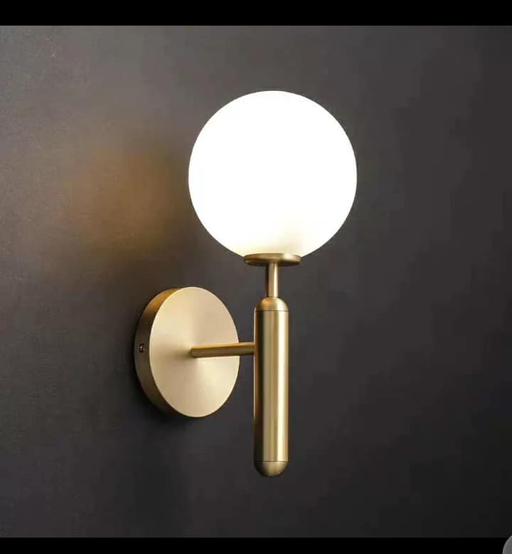 MODERN GLASS BALL WALL LAMP