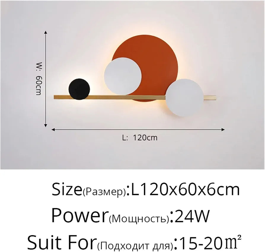 Modern Minimalist Abstract Circular LED Wall Light Geometric Accent Decor