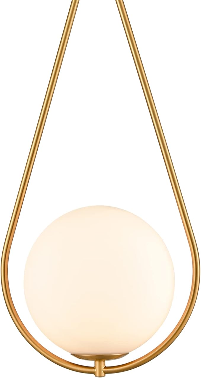 MODERN BRASS GLOBE PENDANT LIGHT