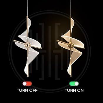 Modern Spiral LED Hanging Light – Luxury Bedside Pendant Light | Gold Finish