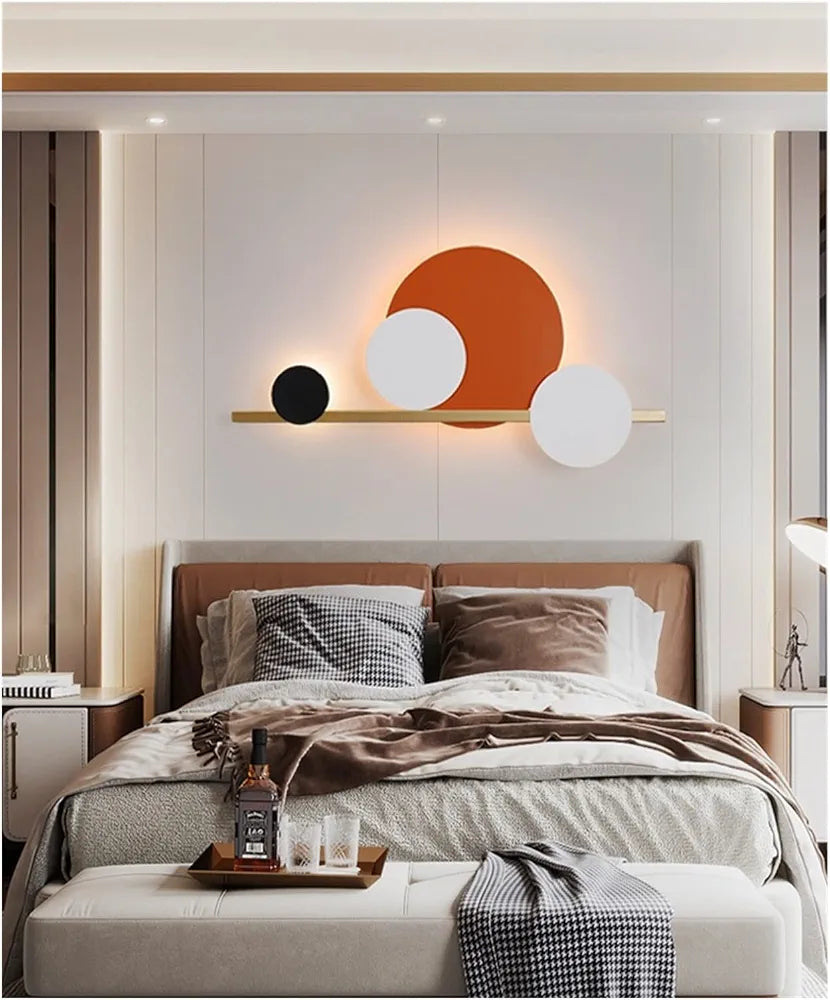 Modern Minimalist Abstract Circular LED Wall Light Geometric Accent Decor