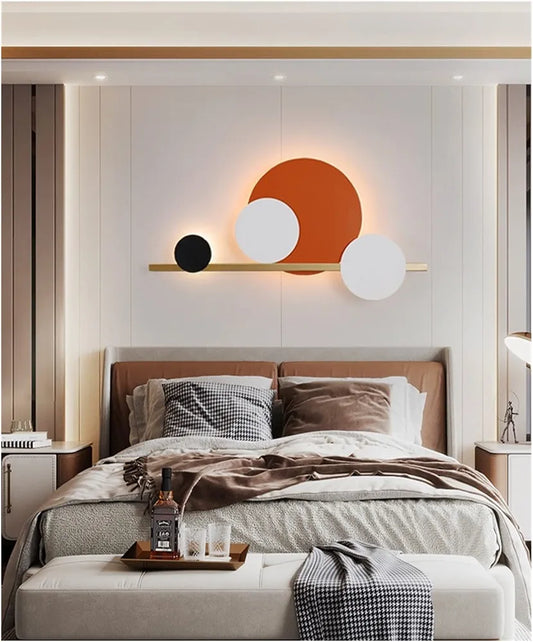 Modern Minimalist Abstract Circular LED Wall Light Geometric Accent Decor