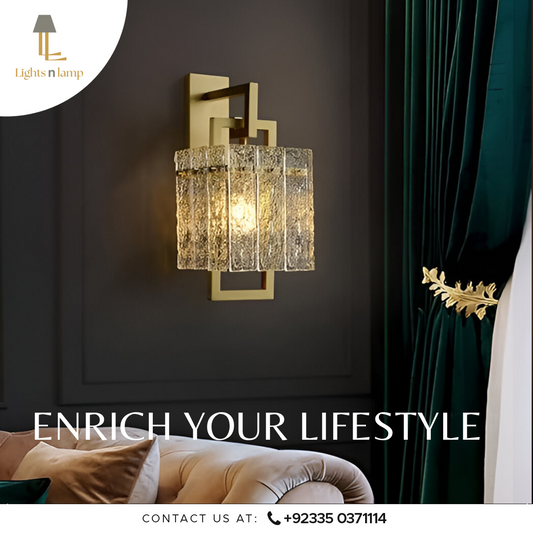 ICE CRYSTAL MODERN WALL SCONE