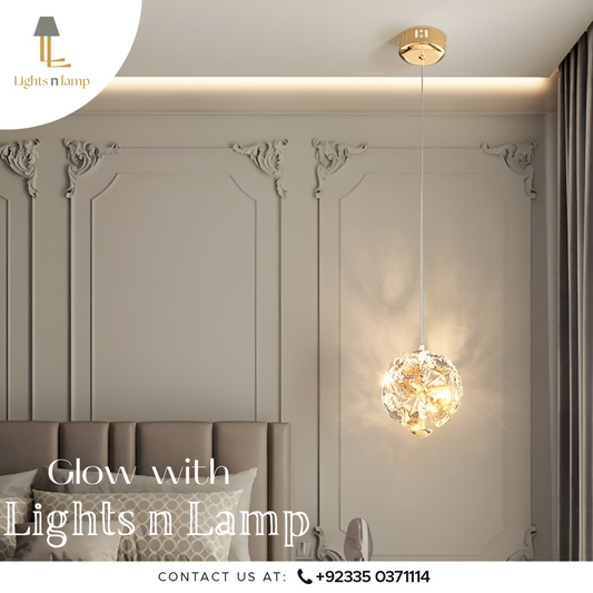 MODERN BEDSIDE K9 CRYSTAL LIGHT