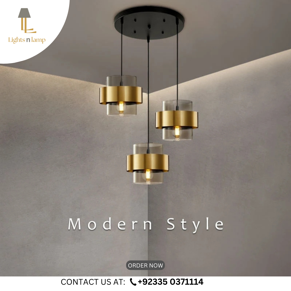 HANGING GLASS METAL PENDANT LIGHT