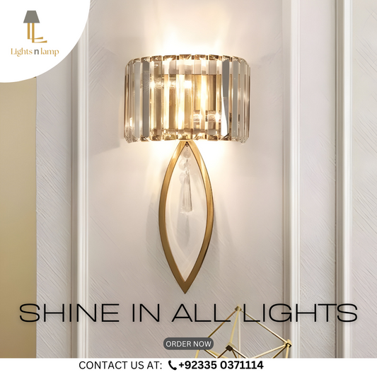 LED GOLD MODERN CANDLE WALL LIGHT