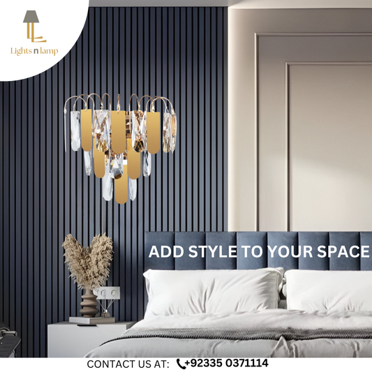 MODERN CRYSTAL STRIPES WALL LIGHT