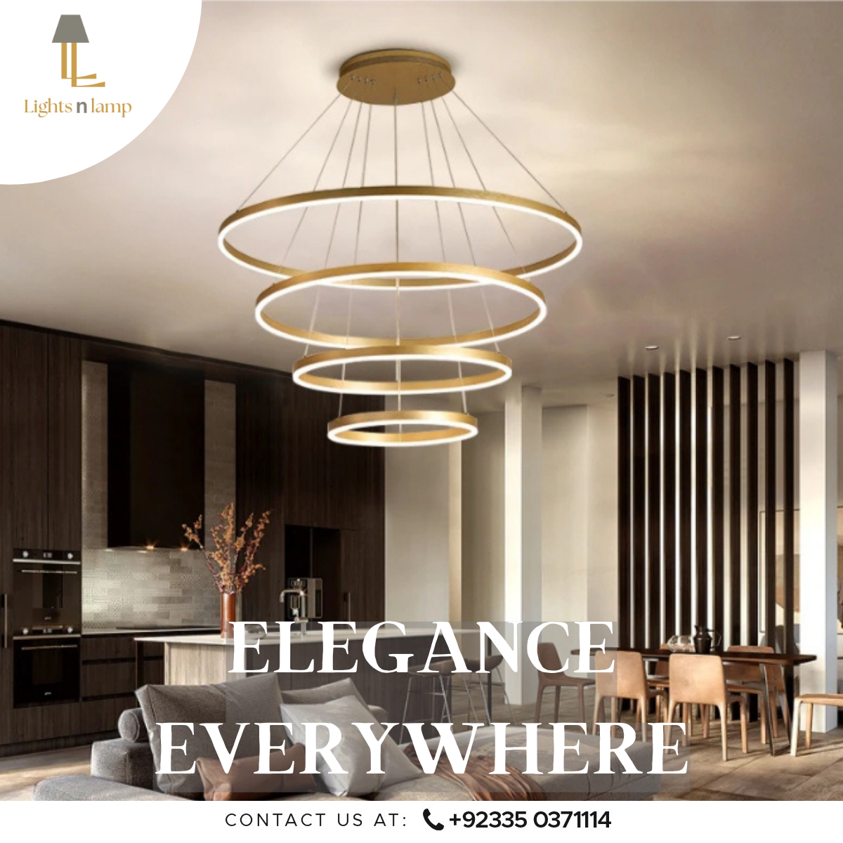 4 RINGS CIRCULAR CHANDELIER