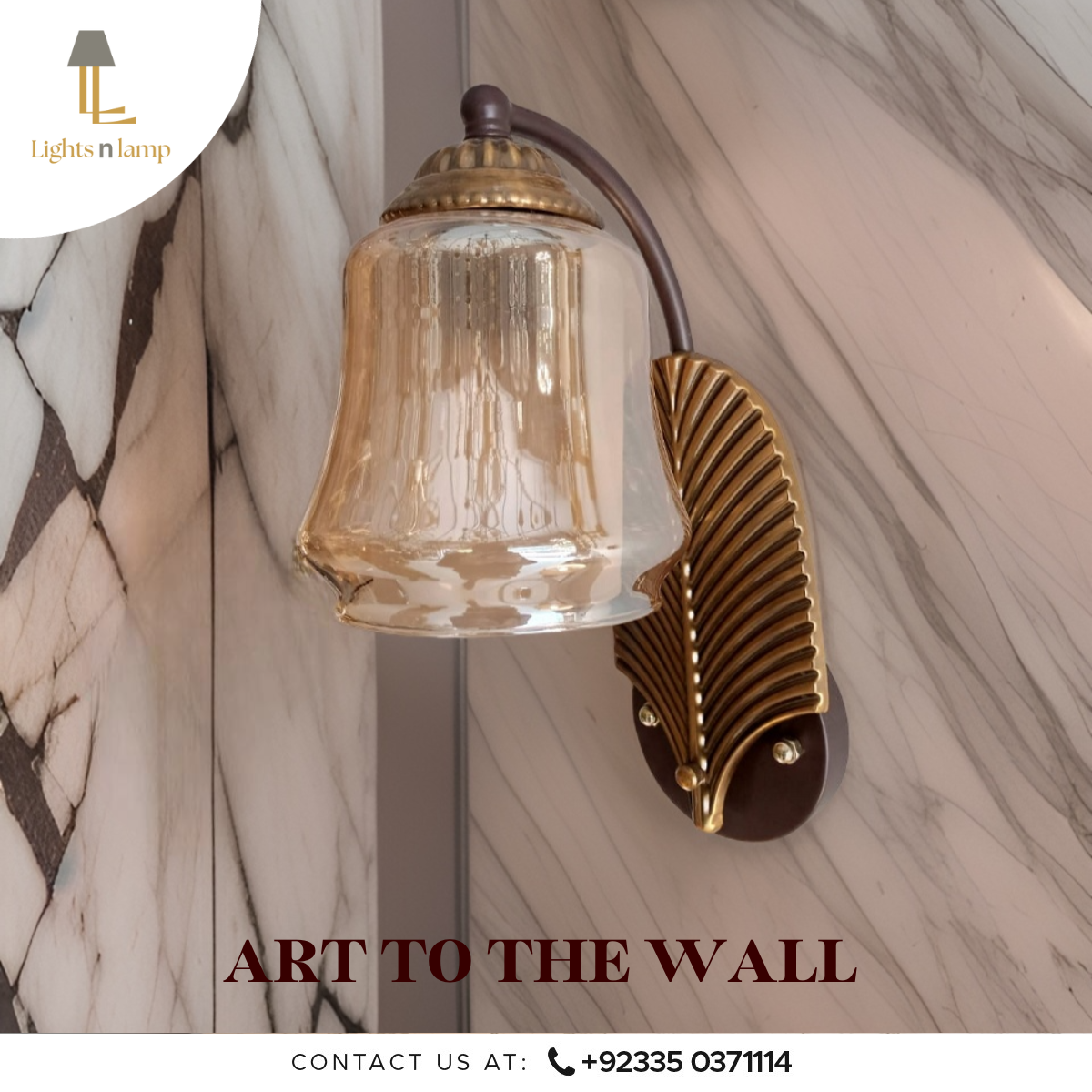 VINTAGE LEAF STYLE WALL LIGHT