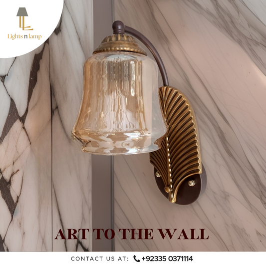 VINTAGE LEAF STYLE WALL LIGHT