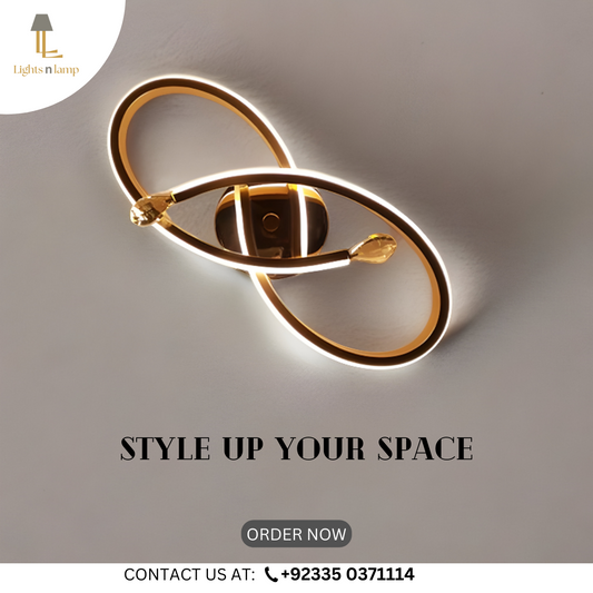 GOLDEN LED MODERN TWISTED LIGHT