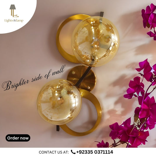 DOUBLE HEAD BRANCH WALL LIGHT GOLD
