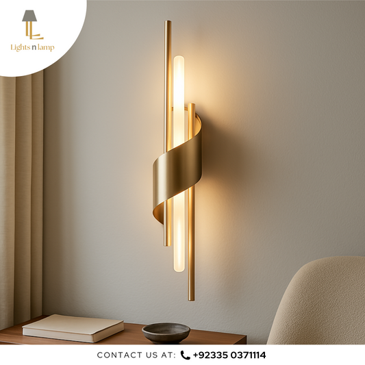 BRASS TWIST GLOW WALL LIGHT