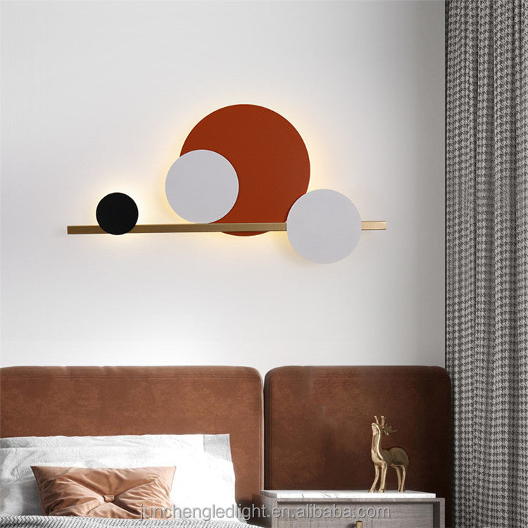 Modern Minimalist Abstract Circular LED Wall Light Geometric Accent Decor