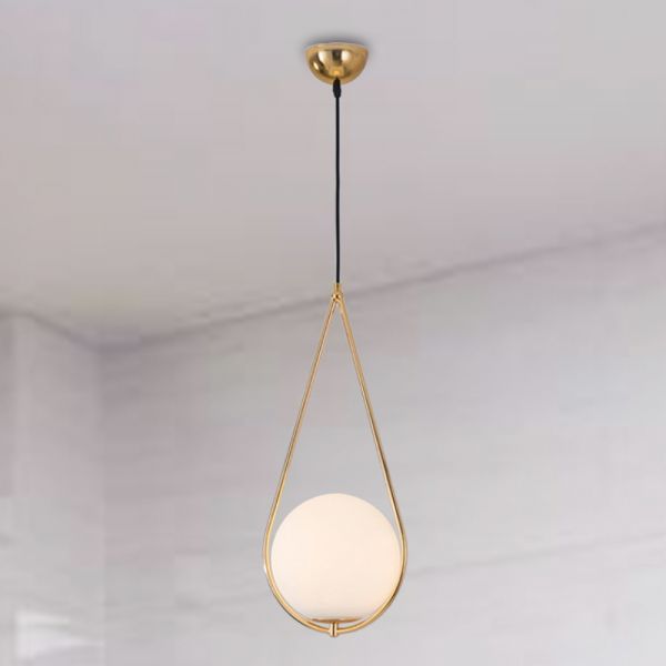 MODERN BRASS GLOBE PENDANT LIGHT