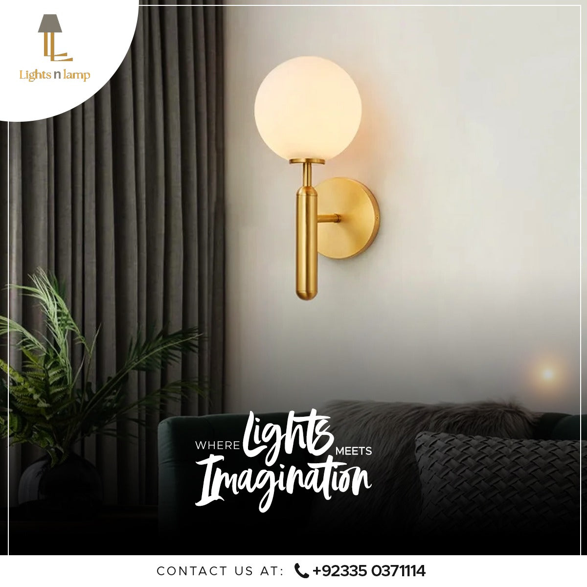 MODERN GLASS BALL WALL LAMP