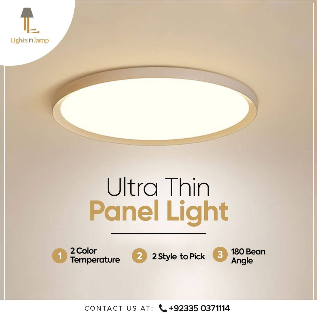 ULTRA THIN ROUND LED PANEL LIGHT – Lights n Lamp