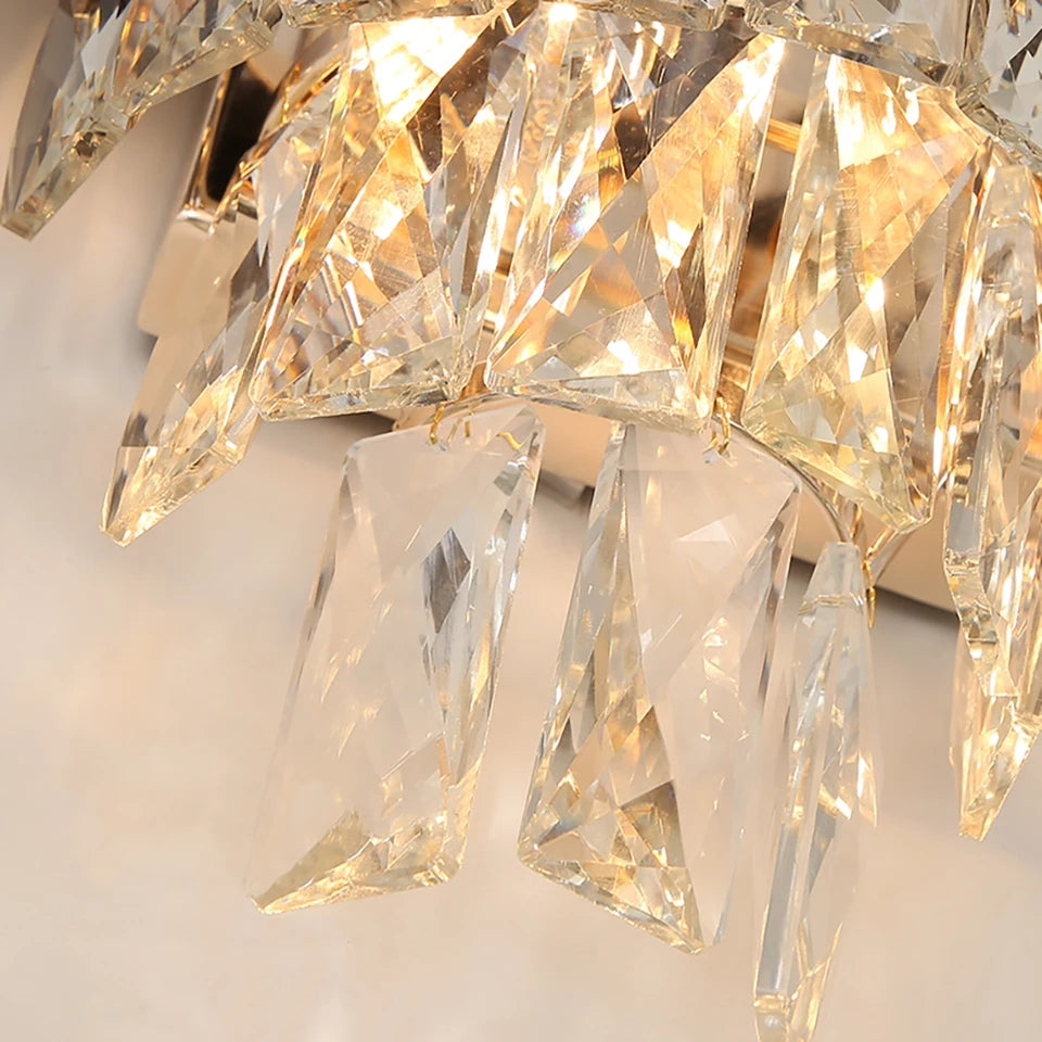 LUXURY CRYSTAL WALL LIGHT Black & Gold