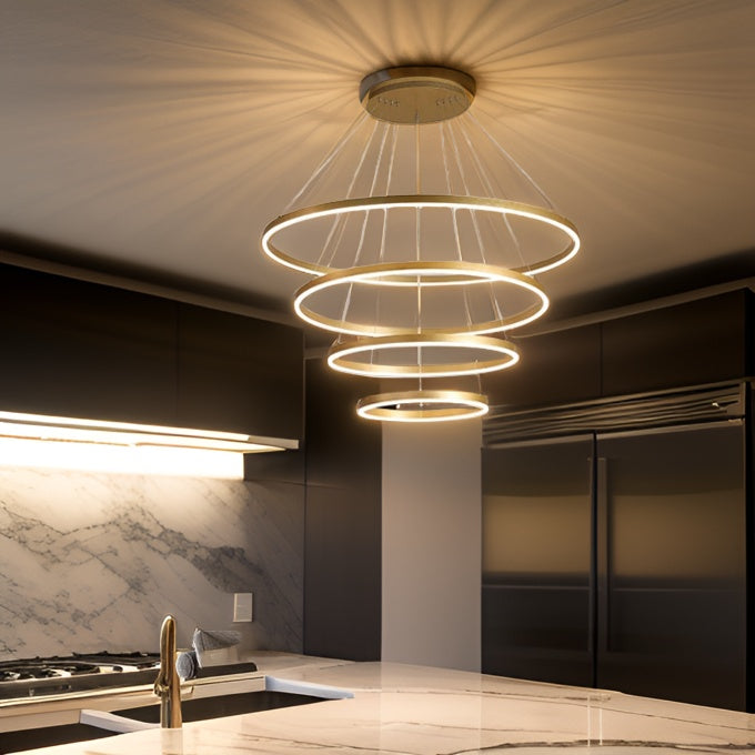 4 RINGS CIRCULAR CHANDELIER