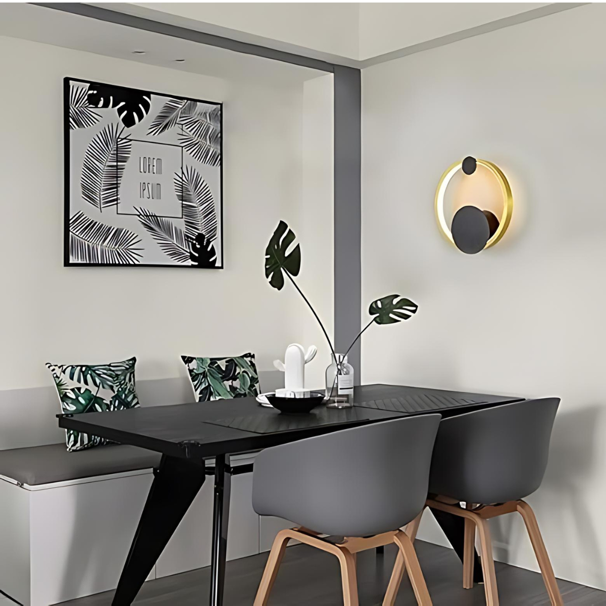 round small bedside wall light
