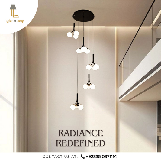 black & white chandelier for living room