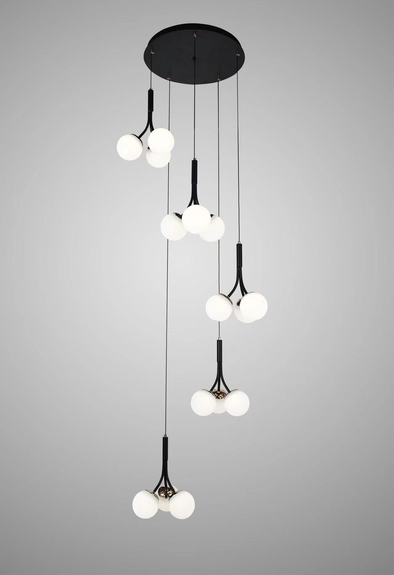 black & white chandelier for living room
