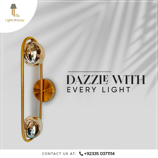 double head long wall light