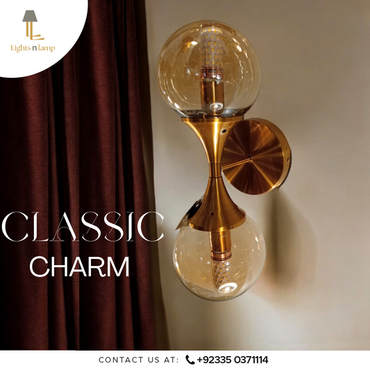 dual glass wall light. wall scone