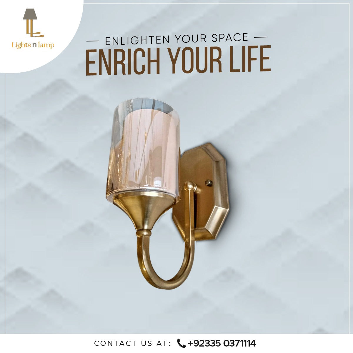 glass wall lamp in pakistan