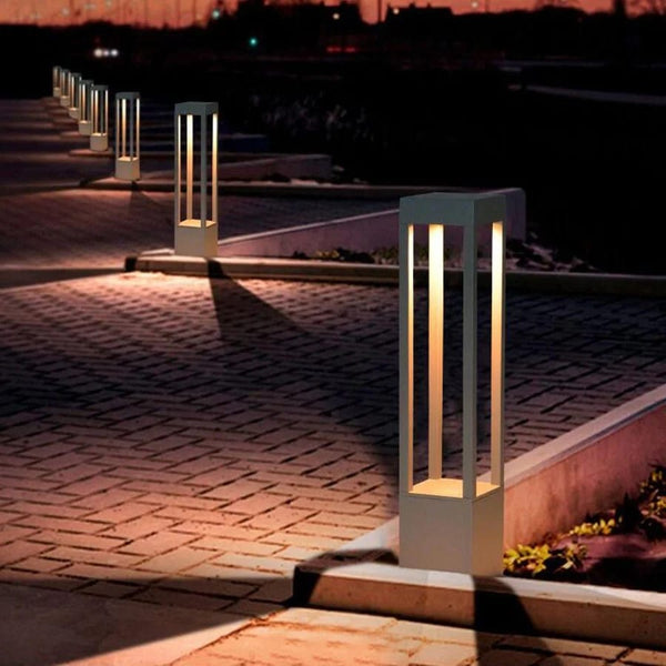 Modern Architectural Square LED Bollard Light