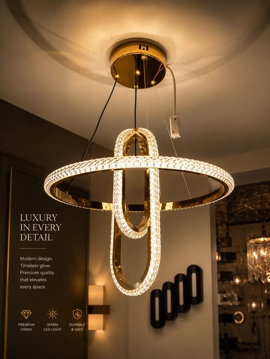 Luxe Orbit LED Chandelier