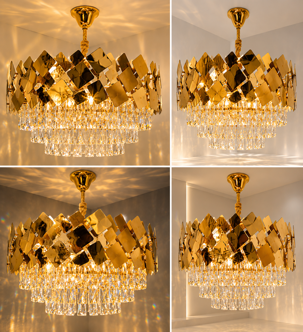 Luxury Gold Crystal Modern Chandelier