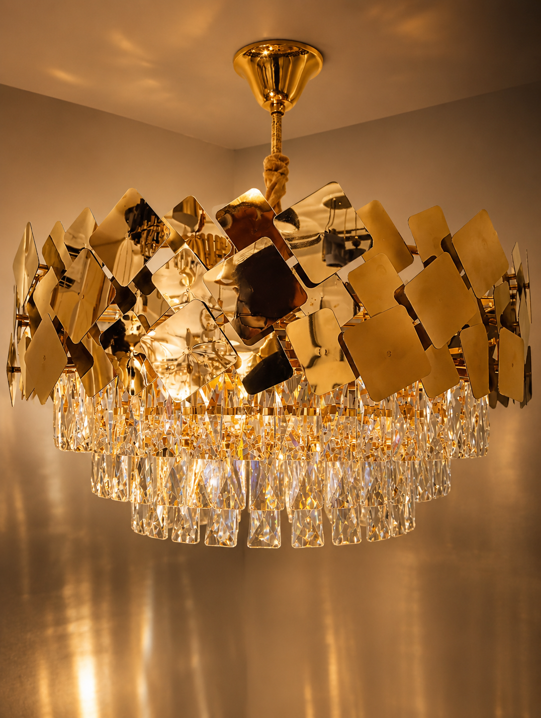 Luxury Gold Crystal Modern Chandelier