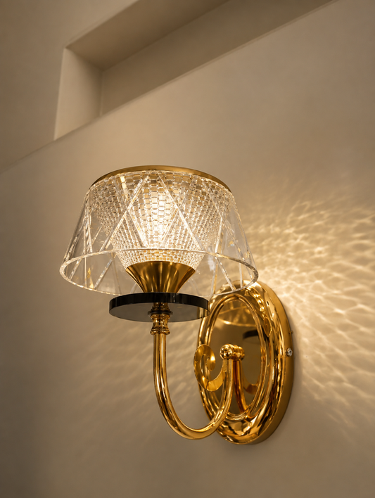 Luxury Crystal Gold Wall Light | Premium Decorative LED/Wall Sconce