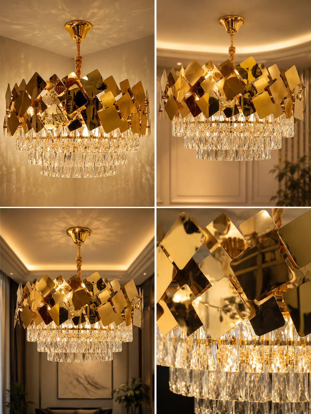 Luxury Gold Crystal Modern Chandelier