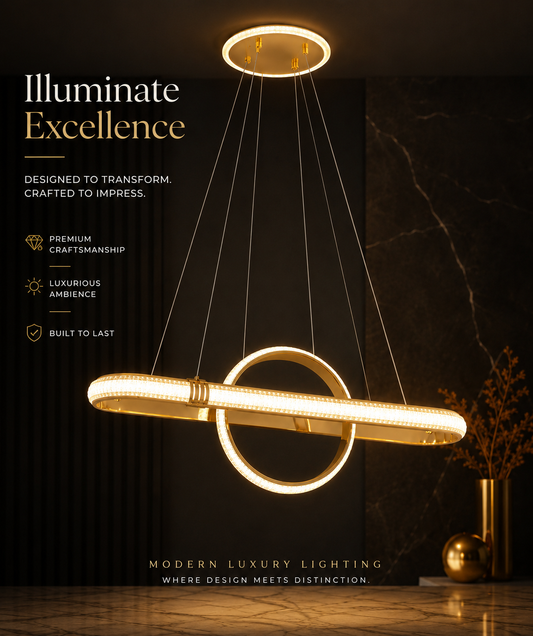 Aurora Luxe LED Ring Pendant Light