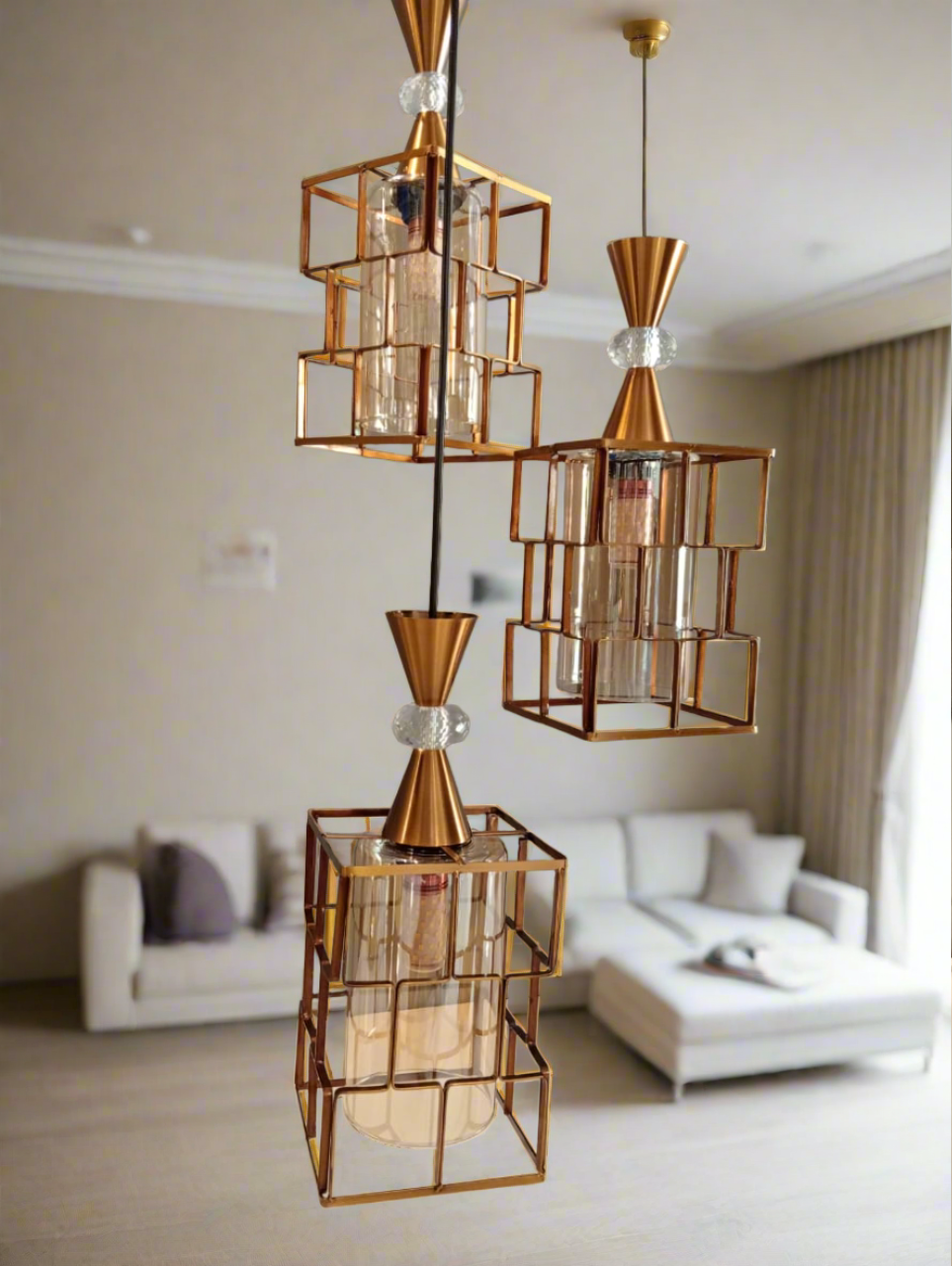 gold ceiling hanging light