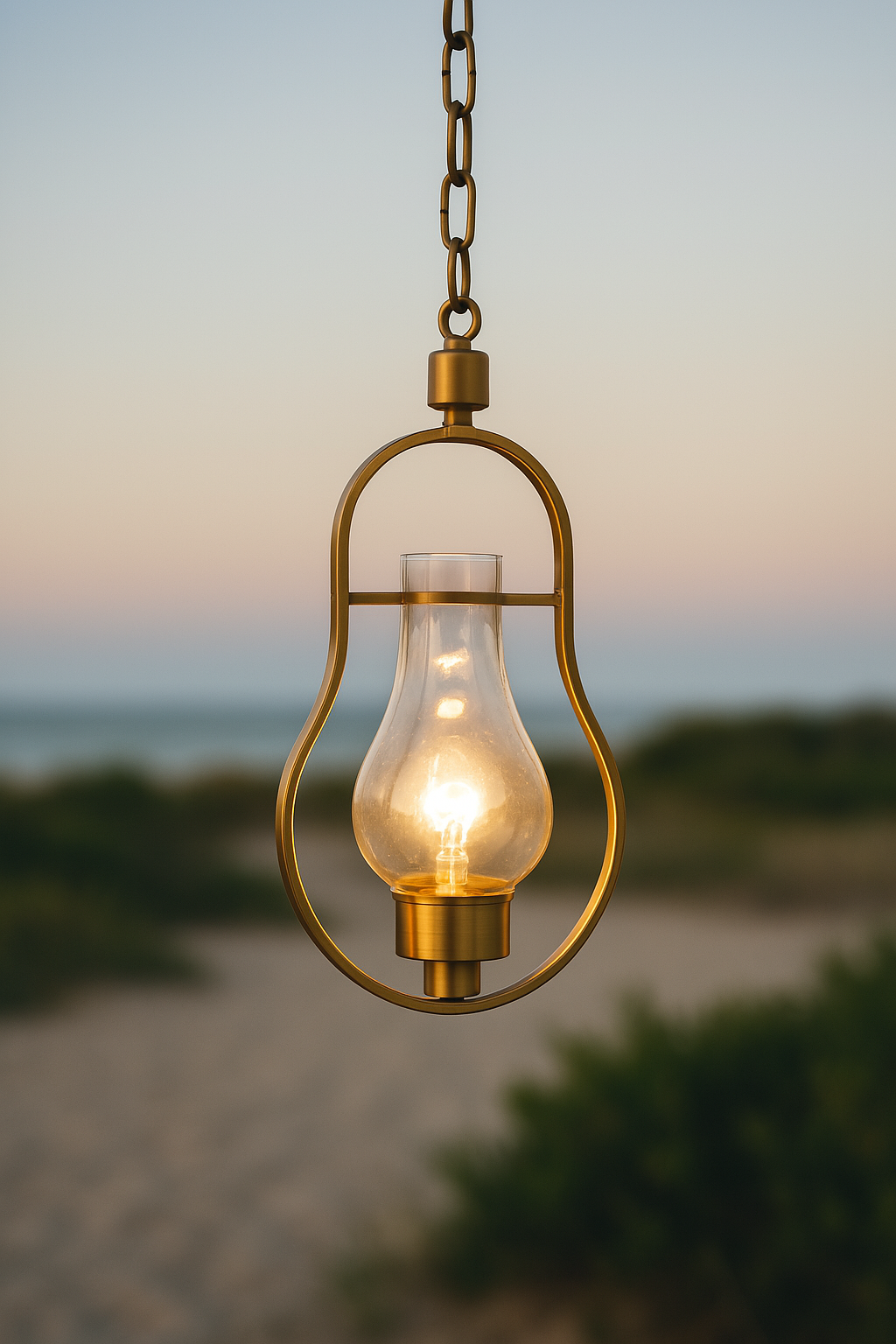 hanging light in balcony