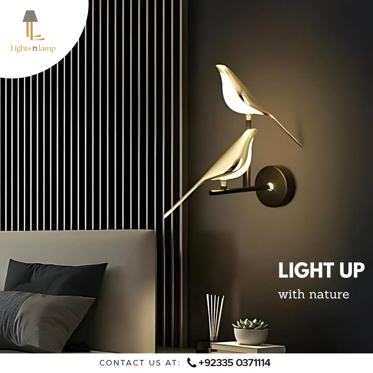 double humming bird wall light in pakistan