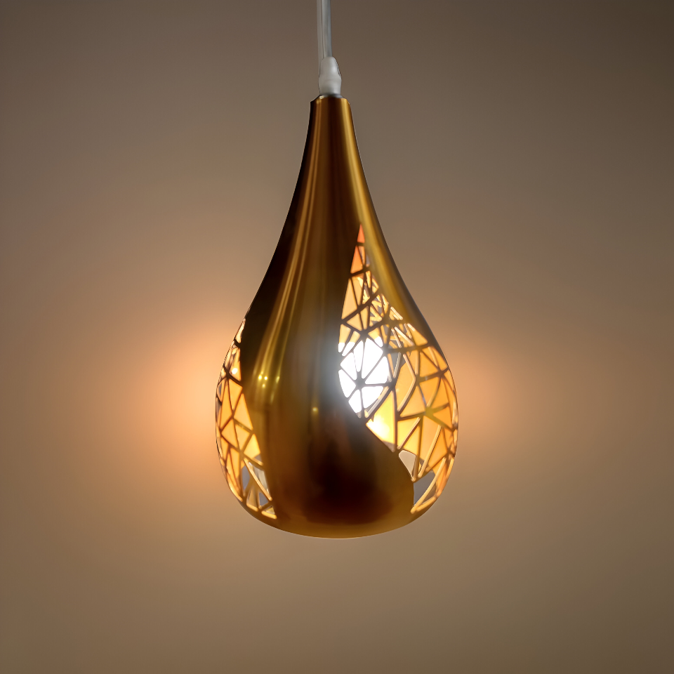 DECORATIVE GOLDEN PENDANT LIGHT